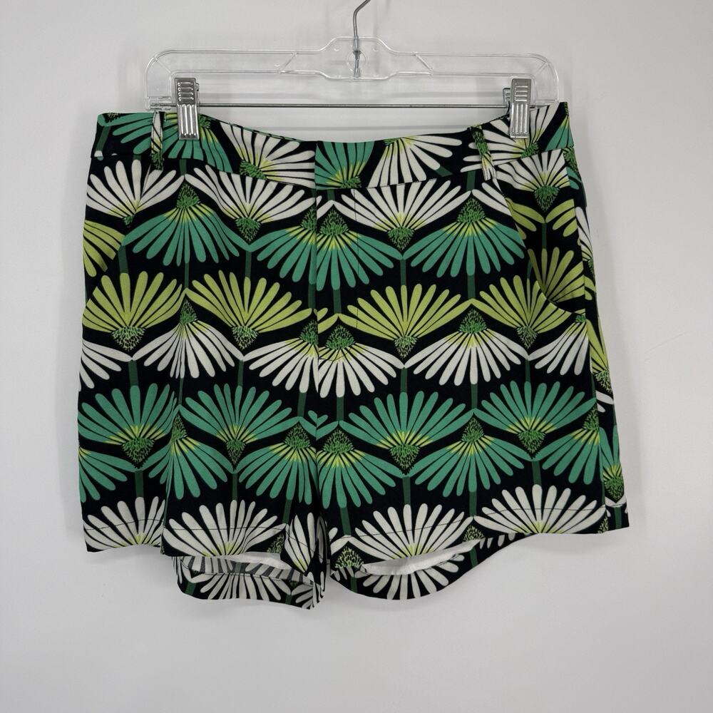 Molly Bracken Crepe Shorts Size Large Floral Green Pattern 3" inseam NWT Preppy - Picture 13 of 14